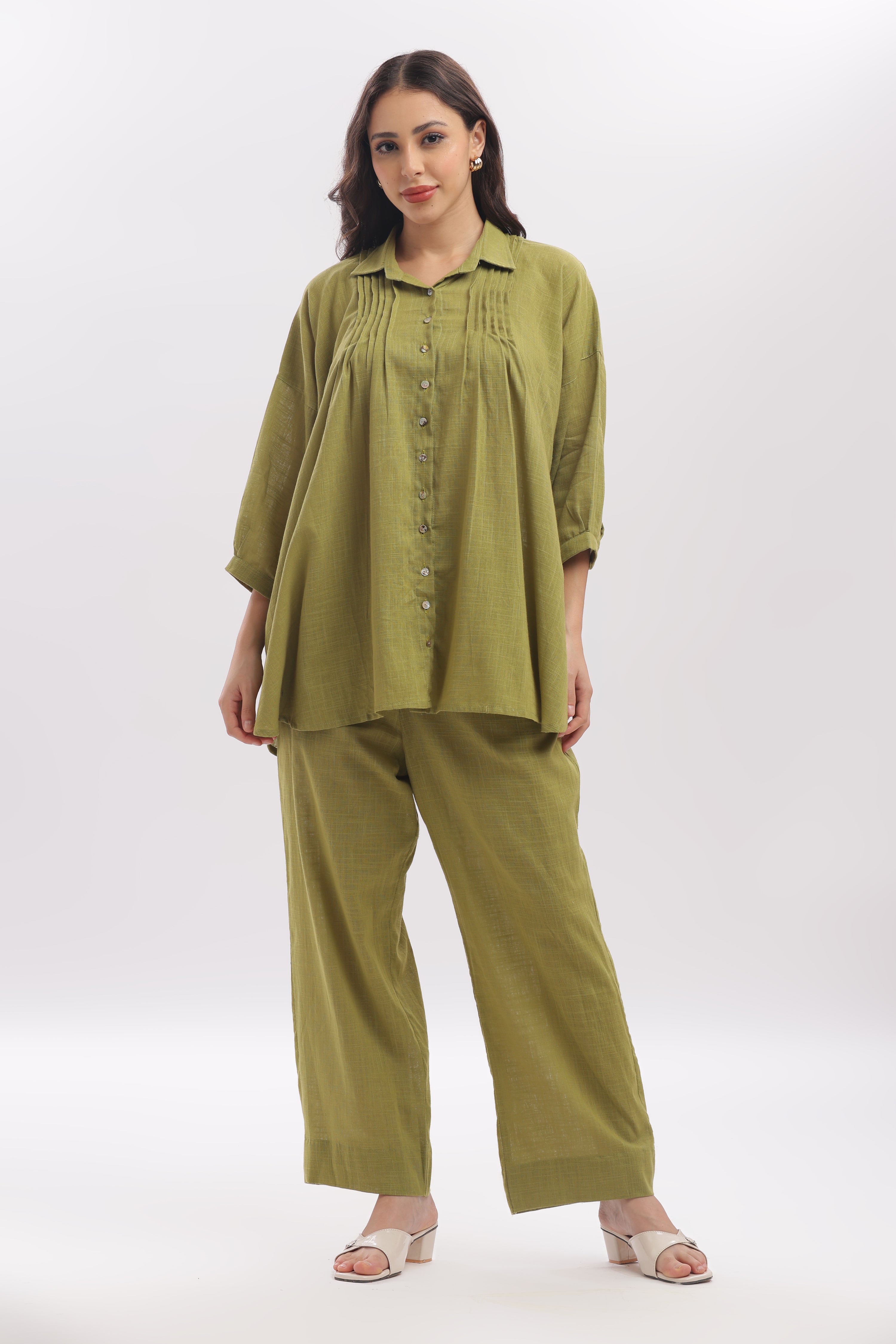 TSR light olive anti fit shirt