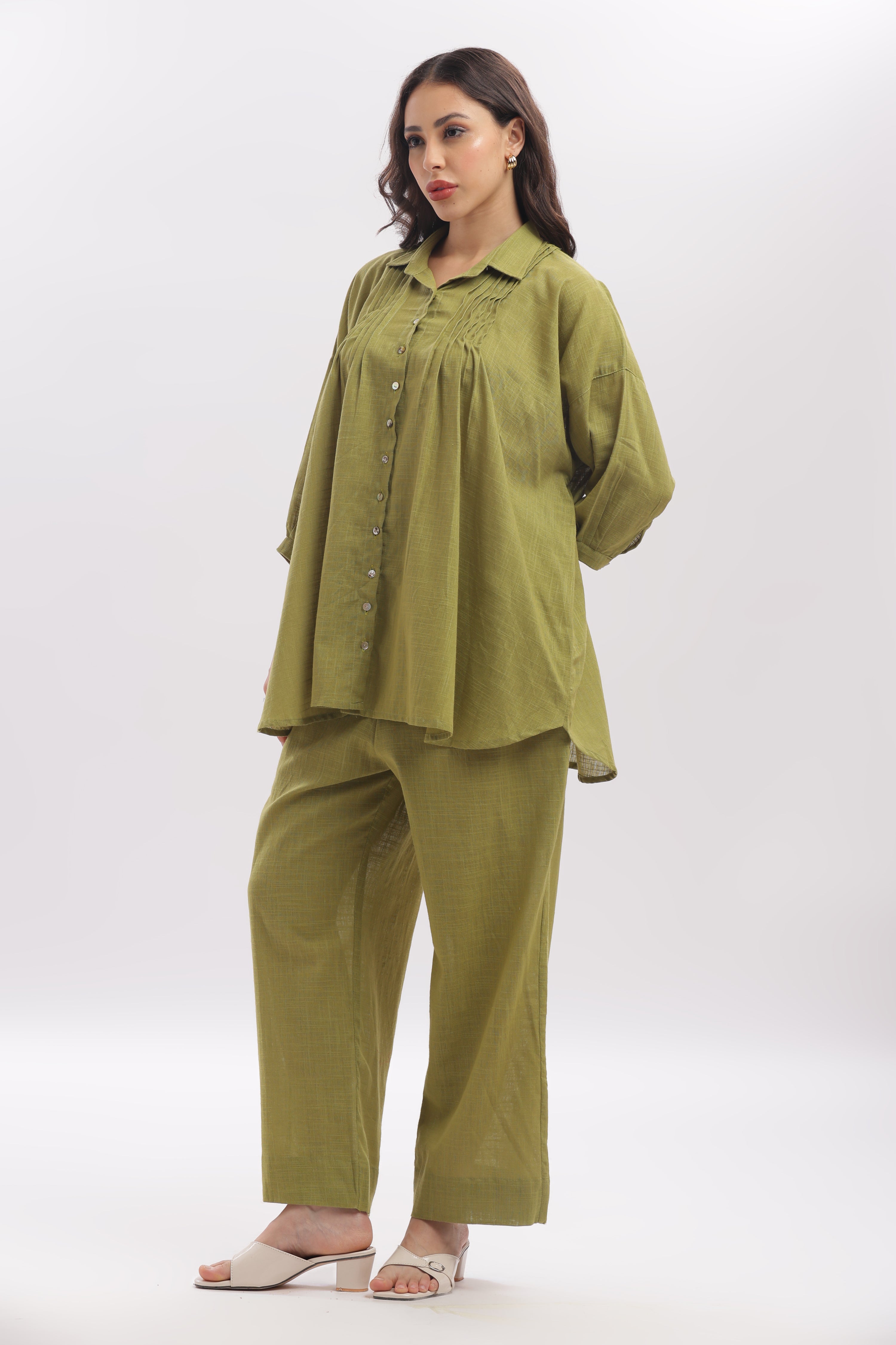 TSR light olive anti fit shirt